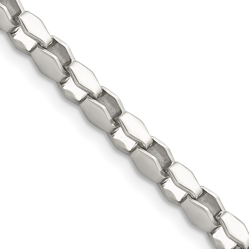 Stainless Steel Polished Fancy Link Chain, 18"