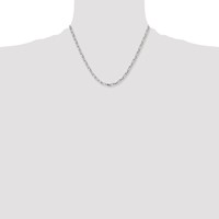 Stainless Steel Polished Fancy Link Chain, 18" view 2