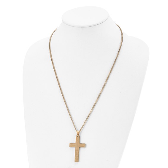 Stainless Steel THE LORD'S PRAYER Cross Necklace