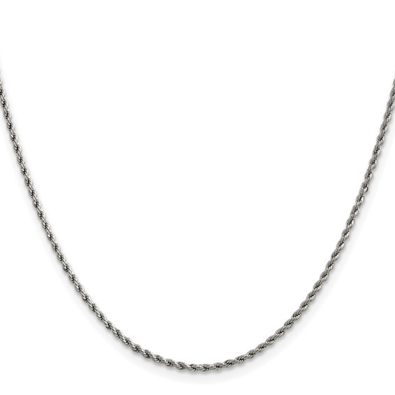 Chisel Stainless Steel Polished 1.5mm 22 inch Rope Chain