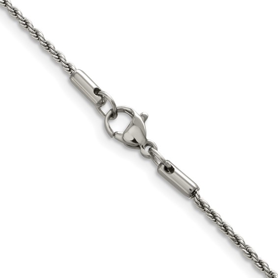 Chisel Stainless Steel Polished 1.5mm 22 inch Rope Chain