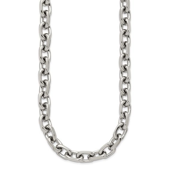 Chisel Stainless Steel Polished 8.5mm 24 inch Cable Chain