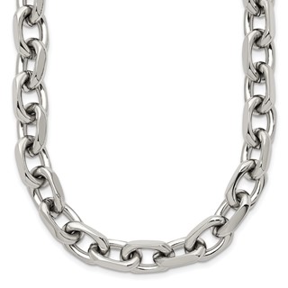 Chisel Stainless Steel Polished 8.5mm 24 inch Cable Chain