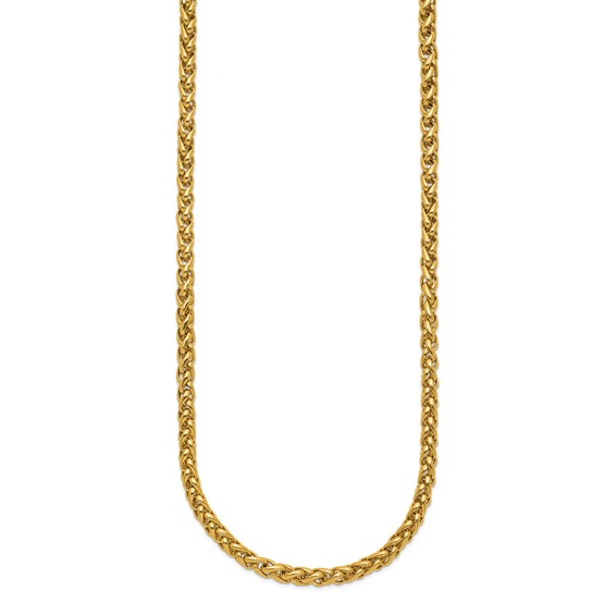 Stainless Steel Polished Yellow IP-plated Spiga Chain