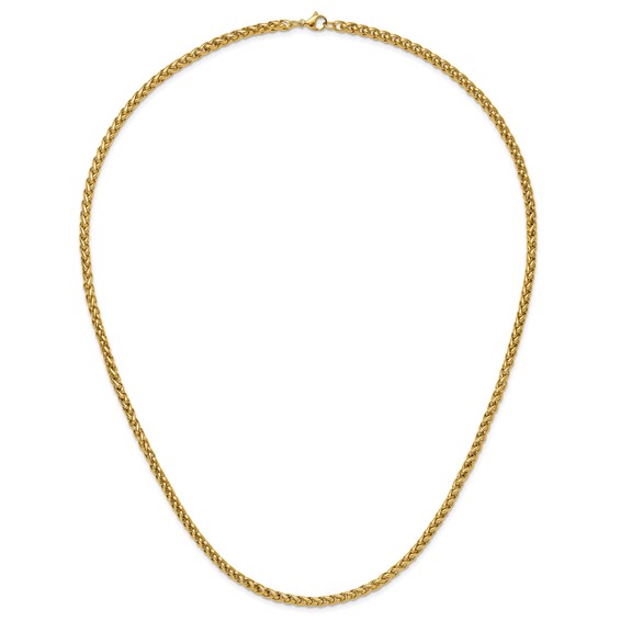 Stainless Steel Polished Yellow IP-plated Spiga Chain