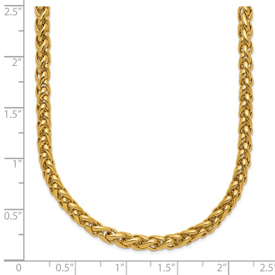 Stainless Steel Polished Yellow IP-plated Spiga Chain