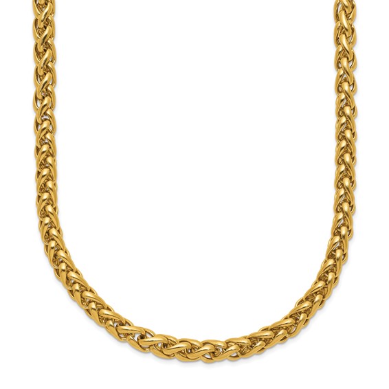 Stainless Steel Polished Yellow IP-plated Spiga Chain