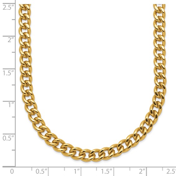 Stainless Steel Yellow IP-plated Curb Chain