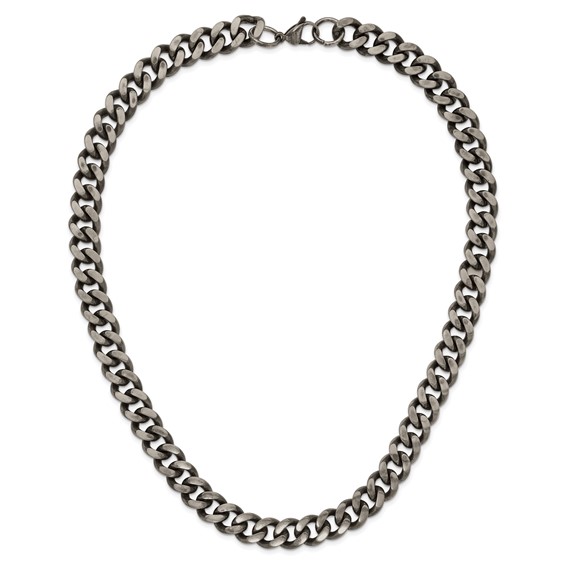 Chisel Stainless Steel Oxidized 13.75mm 24 inch Curb Chain