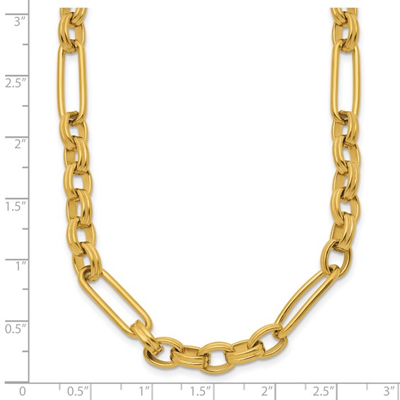 Chisel Stainless Steel Polished Yellow IP-plated 18 inch Plus 1.75 inch Extension Link Necklace