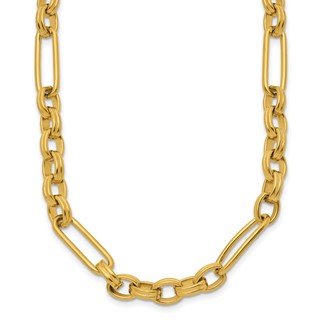 Chisel Stainless Steel Polished Yellow IP-plated 18 inch Plus 1.75 inch Extension Link Necklace