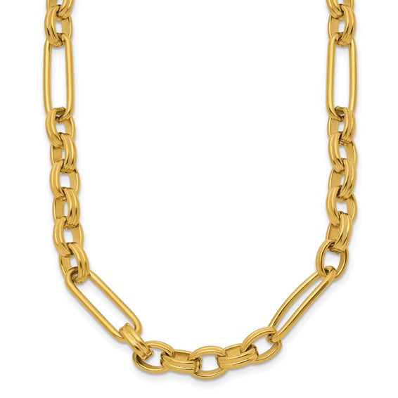 Chisel Stainless Steel Polished Yellow IP-plated 18 inch Plus 1.75 inch Extension Link Necklace