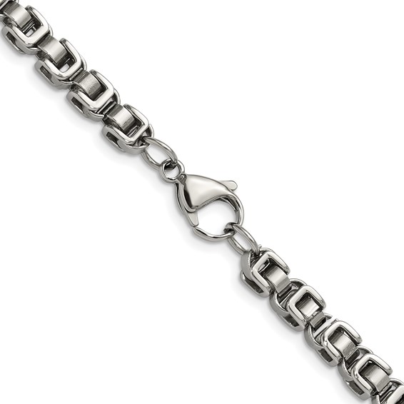 Chisel Stainless Steel Polished 24 inch Chain Link Necklace