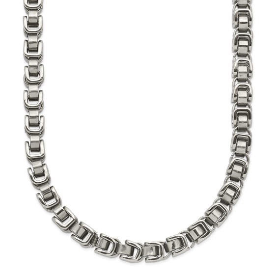 Chisel Stainless Steel Polished 24 inch Chain Link Necklace