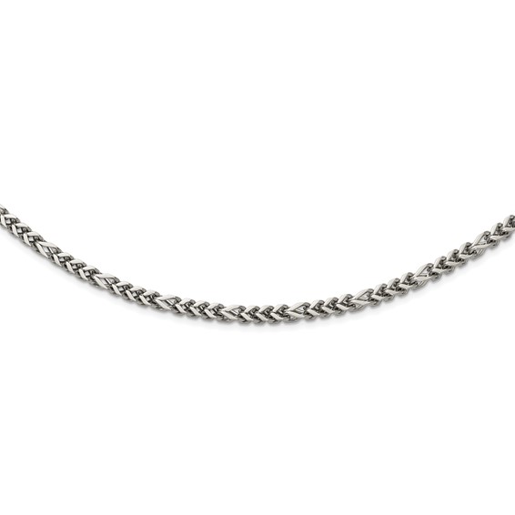 Chisel Stainless Steel Polished 4mm 24 inch Fancy Figaro Chain Necklace