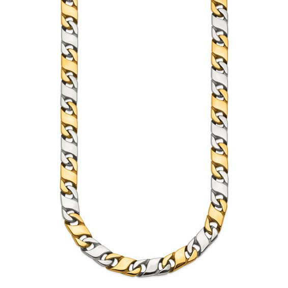 Chisel Stainless Steel Polished Yellow IP-plated 6mm 24 inch Infinity Link Necklace