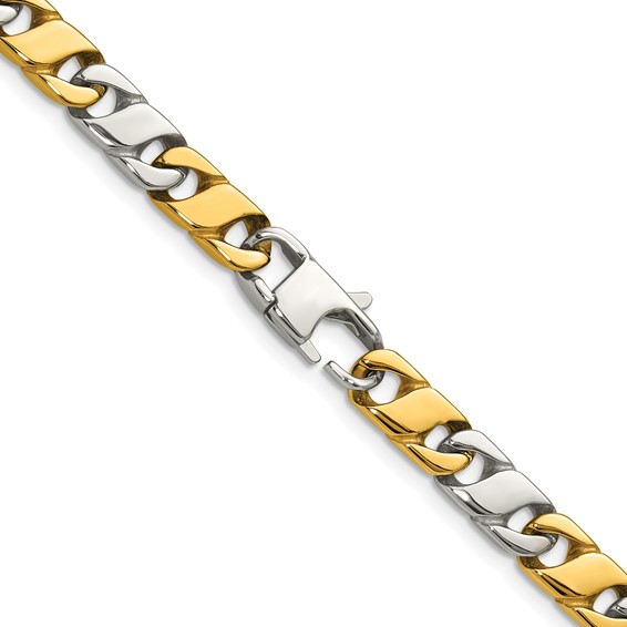 Chisel Stainless Steel Polished Yellow IP-plated 6mm 24 inch Infinity Link Necklace