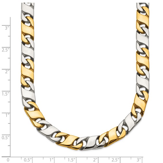 Chisel Stainless Steel Polished Yellow IP-plated 6mm 24 inch Infinity Link Necklace