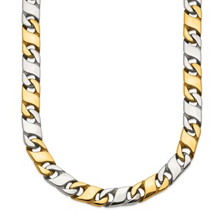 Chisel Stainless Steel Polished Yellow IP-plated 6mm 24 inch Infinity Link Necklace