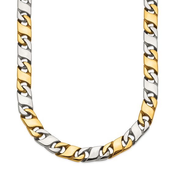 Chisel Stainless Steel Polished Yellow IP-plated 6mm 24 inch Infinity Link Necklace