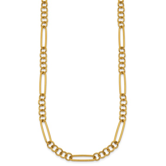 Stainless Steel Polished Yellow IP 5.25mm Pocket Watch Chain Style Necklace