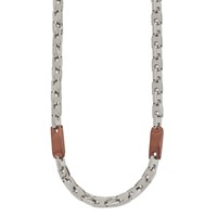 Chisel Stainless Steel Polished Brown IP-plated Necklace, 24" view 2
