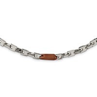 Chisel Stainless Steel Polished Brown IP-plated Necklace, 24" view 3
