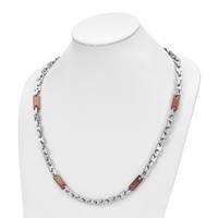 Chisel Stainless Steel Polished Brown IP-plated Necklace, 24" view 4
