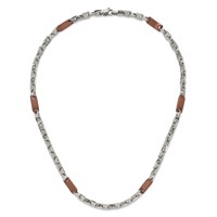 Chisel Stainless Steel Polished Brown IP-plated Necklace, 24" view 5