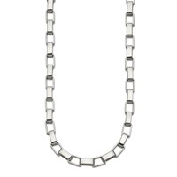 Chisel Stainless Steel Polished Square Link Necklace, 22" view 3