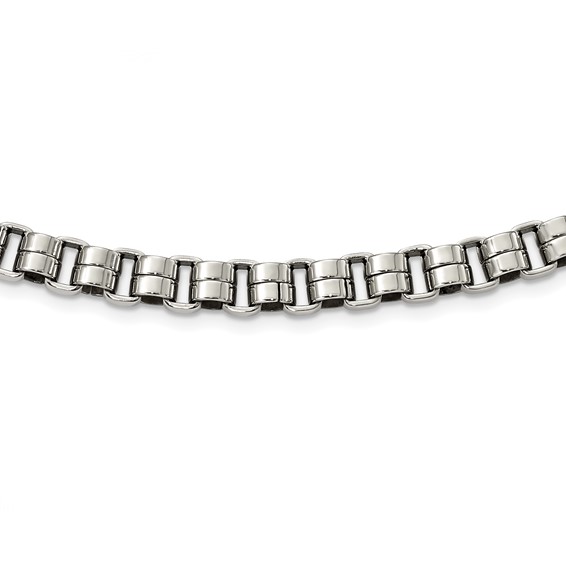 Chisel Stainless Steel Polished 24 inch Circular Link Necklace