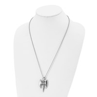 Chisel Stainless Steel Polished Gothic Cross Pendant on a Ball Chain Necklace, 24" view 4