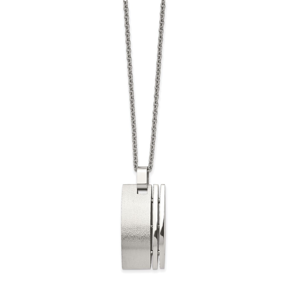 Stainless Steel Brushed 22in Necklace