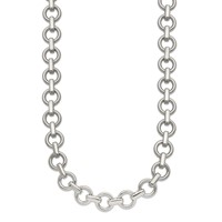 Chisel Stainless Steel Polished Circle Link Necklace, 20" view 3