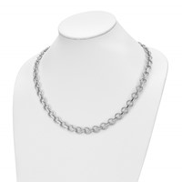 Chisel Stainless Steel Polished Circle Link Necklace, 20" view 5
