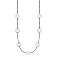 Chisel Stainless Steel Polished Circles Necklace - 26in view 3