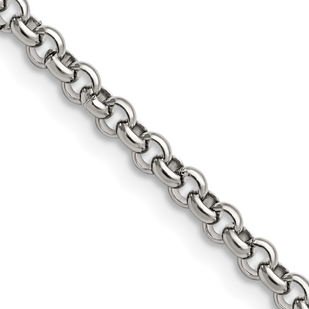 Chisel Stainless Steel Polished 3.9mm Rolo Chain, 18"
