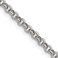 Chisel Stainless Steel Polished 3.9mm Rolo Chain, 18" view 1