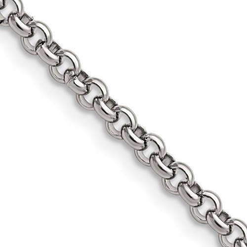 Chisel Stainless Steel Polished 3.9mm Rolo Chain, 18"