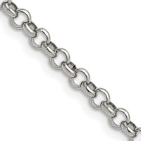 Chisel Stainless Steel Polished 4.6mm Rolo Chain, 18" view 1