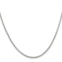 Chisel Stainless Steel Polished 2.2mm Rounded Box Chain - 16in view 2