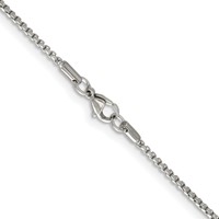 Chisel Stainless Steel Polished 2.2mm Rounded Box Chain - 16in view 3