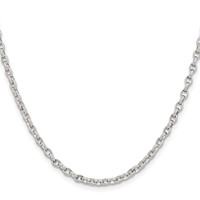 Chisel Stainless Steel Polished 3.2mm Cable Chain - 18in view 2