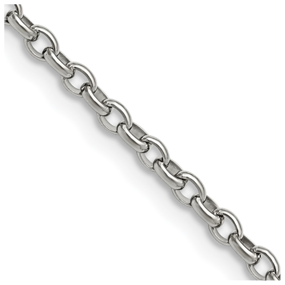 Chisel Stainless Steel Polished 3.2mm Cable Chain - 18in