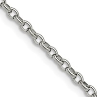 Chisel Stainless Steel Polished 3.2mm Cable Chain - 18in view 1