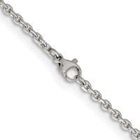 Chisel Stainless Steel Polished Diamond-cut 2.7mm Cable Chain - 18in view 3