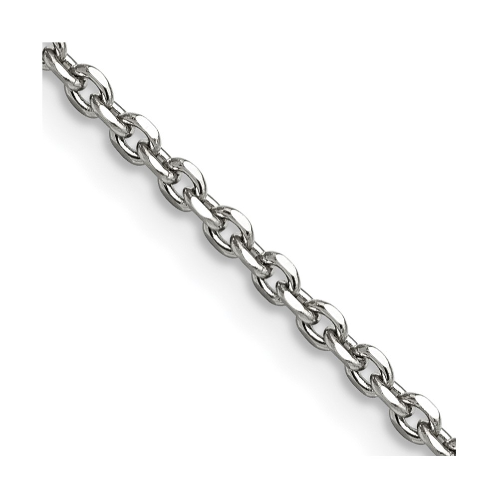 Chisel Stainless Steel Polished Diamond-cut 2.7mm Cable Chain - 18in
