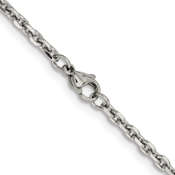 Chisel Stainless Steel Diamond-Cut Cable Chain