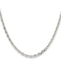 Chisel Stainless Steel Polished Diamond-cut 4.3mm Cable Chain, 20" view 2