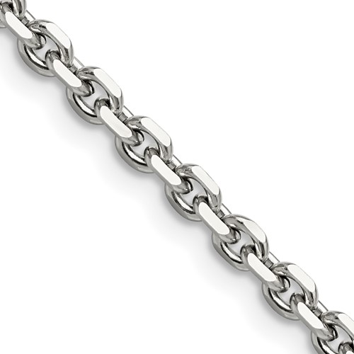 Chisel Stainless Steel Polished Diamond-cut 4.3mm Cable Chain, 20"